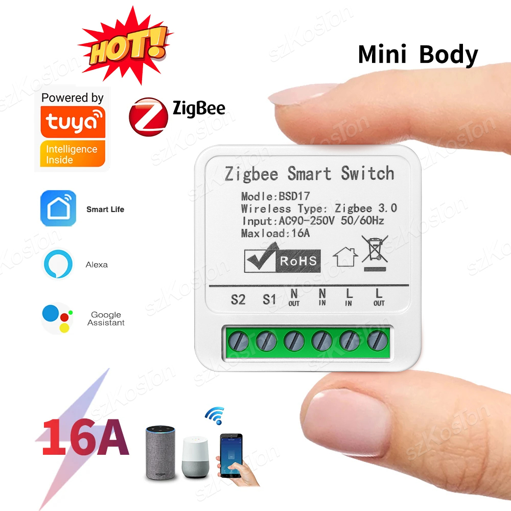 Home Automation Diy - 16A 투야 지그비 스마트 스위치 모듈