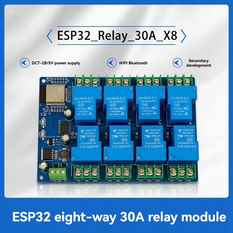 8채널 릴레이 모듈 30A DC7-28/5V WIFI  - Relay 8 Channel Board 리뷰 및 가격