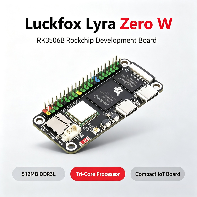 럭스폭스 라이라 제로 W RK3506B 락칩 리눅스 보 - Pi Zero W Board 리뷰 및 가격