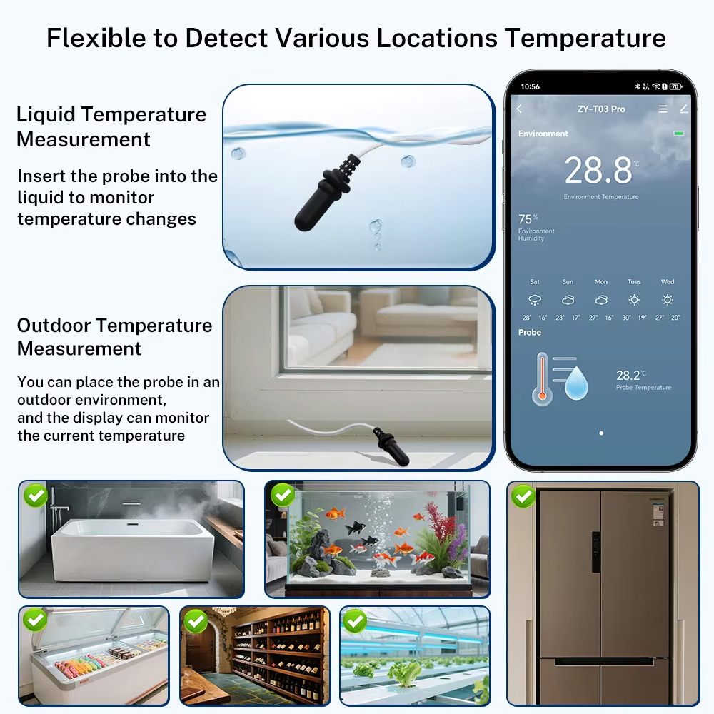 외부 프로브 온도 습도 센서 Tuya WiFi Zigb - Temperature Humidity Sensor 리뷰 및 가격