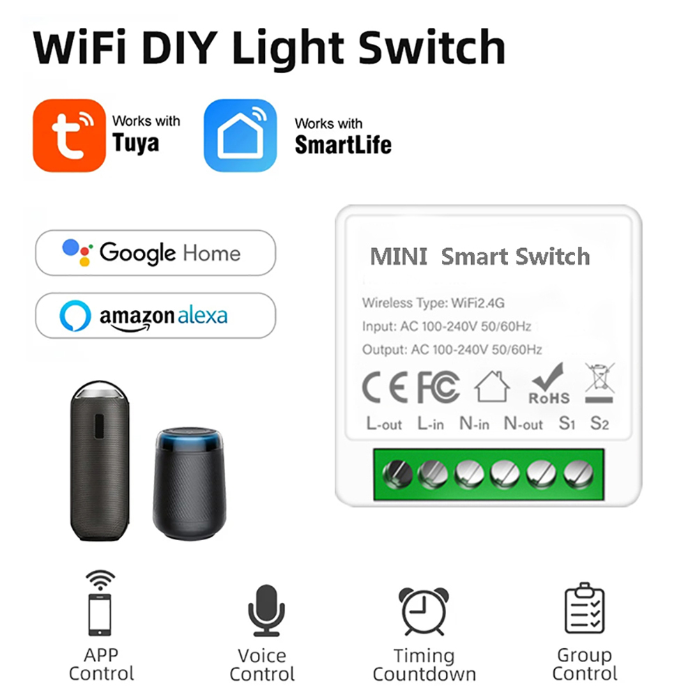 2 웨이 제어 Tuya 미니 16A WiFi DIY 스 - Home Automation Diy 리뷰 및 가격