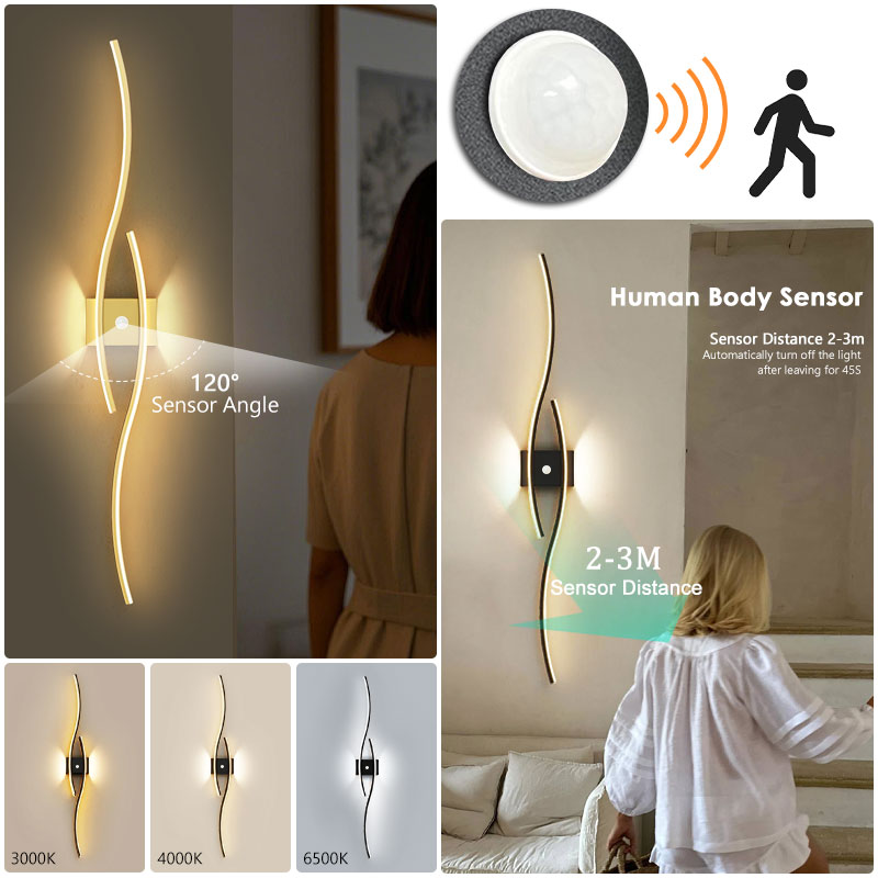 실내 모션 센서 LED 벽 조명, 복도 통로용, 고정식 - Motion Sensor Pir Wired 리뷰 및 가격