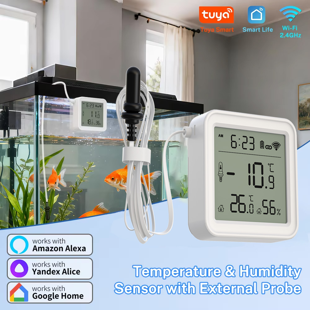 원격 모니터링을 위한 외부 프로브 습도계가 있는 Tuy - Temperature Humidity Sensor 리뷰 및 가격